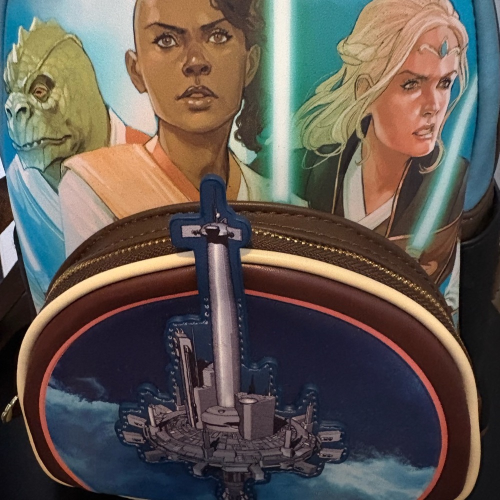 Loungefly Star Wars Backpack with Brown and Blue Accents